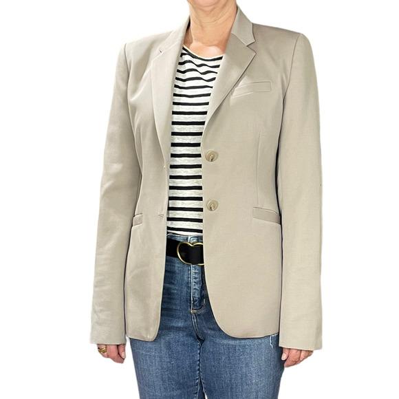 J.CREW Taupe Wool Blazer Women's Size 6 TALL EXCELLENT